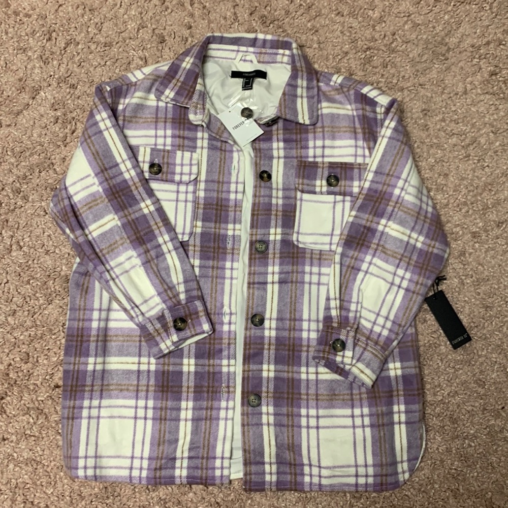 Lilac Plaid Shacket
